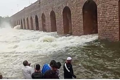 حمایت ساگر کے 9 دروازے 10000 کیوسک چھوڑنے کے لیے کھولے گئے؛ حیدرآباد الرٹ
