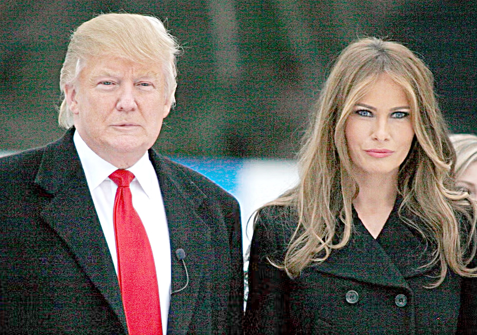 ٹرمپ اور ملینہ کی ملاقات کی تصویر، سیاسی اور عالمی رہنماؤں کی اہم ملاقات.