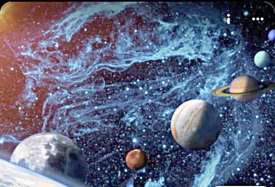 کائنات کے سیارے اور کہکشائیں، خلا کی تصویر.