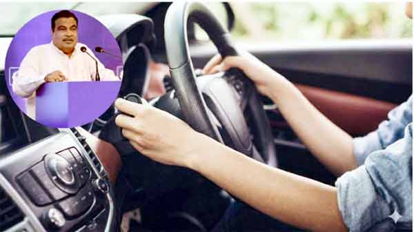 ڈرائیونگ کے دوران ہاتھ سے کنٹرول کرتے ہوئے شخص، گاڑی کا اندرونی منظر.