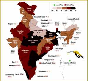 پاکستان کے مختلف شہروں کی آبادی کا نقشہ.