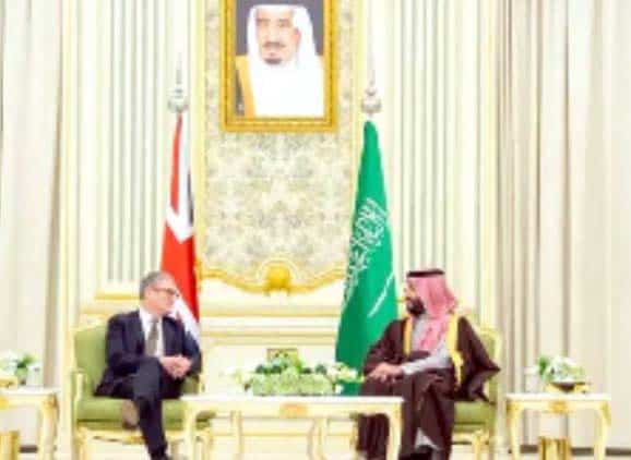 محمود بن سلمان اور اسٹارمر کی ٹیلیفونک گفتگو، اہم علاقائی اور عالمی امور پر تبادلہ خیال.