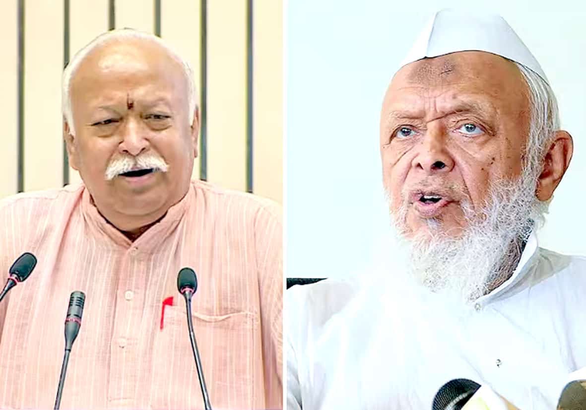 مذکورہ تصویر میں دو سیاسی رہنما گفتگو کرتے ہوئے نظر آ رہے ہیں، جو اہم سیاسی موضوعات پر بات چیت کر رہ.