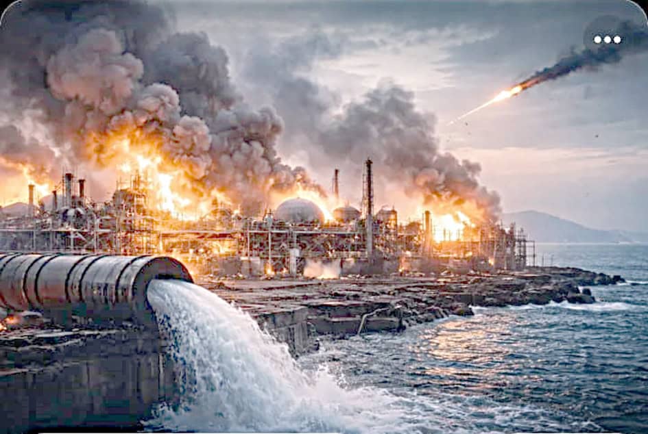 تیل ریفائنری میں آگ اور دھواں، ہنگامی صورتحال جاری.