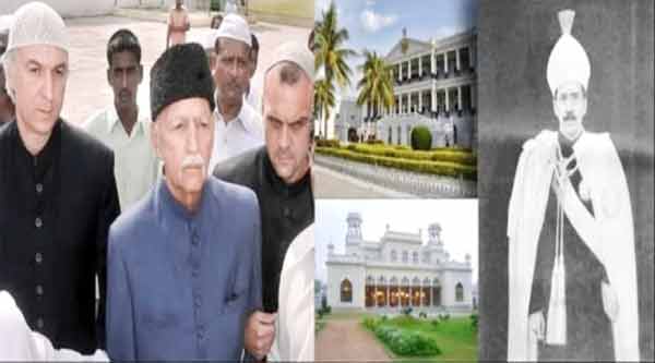 ایمبولینس کے ساتھ سیاست کے رہنما، تاریخی عمارتیں اور خوبصورت باغات.