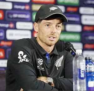 نیوزی لینڈ کے کرکٹ کپتان پریس کانفرنس میں بات چیت کرتے ہوئے، عالمی مقابلوں کی تیاری اور ٹیم کی حالت.