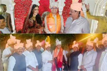 بھینسہ اے ایس پی راجیش مینا کی شادی، اندرا کرن سابق وزیر و دیگر کی شرکت