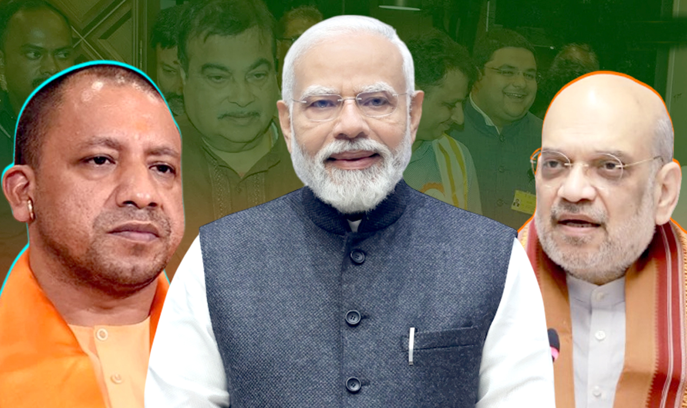 مودی، امیت شاہ اور نریندر مودی کی اہم سیاسی تصویر.