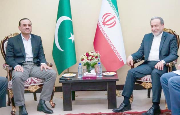 پاکستان اور ایران کے وفود کے درمیان ملاقات، دو طرفہ تعلقات پر گفتگو.