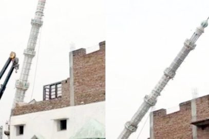 سنبھل میں مسجد کا مینار شہید ، کارروائی پر کشیدگی