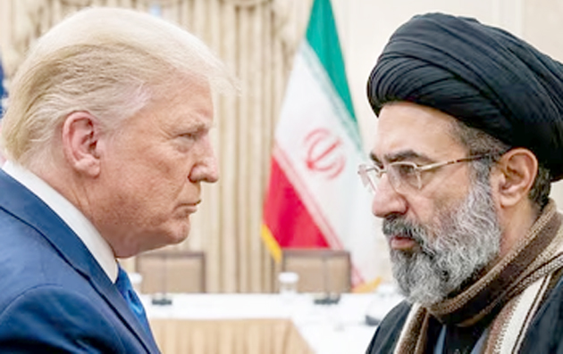 ٹرمپ اور ایرانی رہنما کے درمیان ملاقات کی تصویر، سیاسی مذاکرات اور تعلقات کی اہمیت.