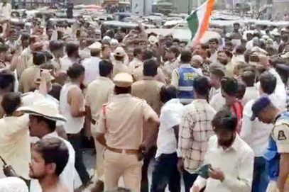 آٹو ڈرائیورس کا اچانک معظم جاہی مارکٹ پر احتجاج