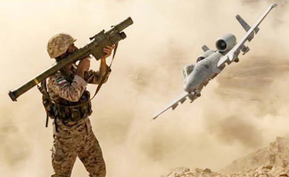 فوجی اہلکار میزائل فائر کرتے ہوئے، جنگ کا منظر.