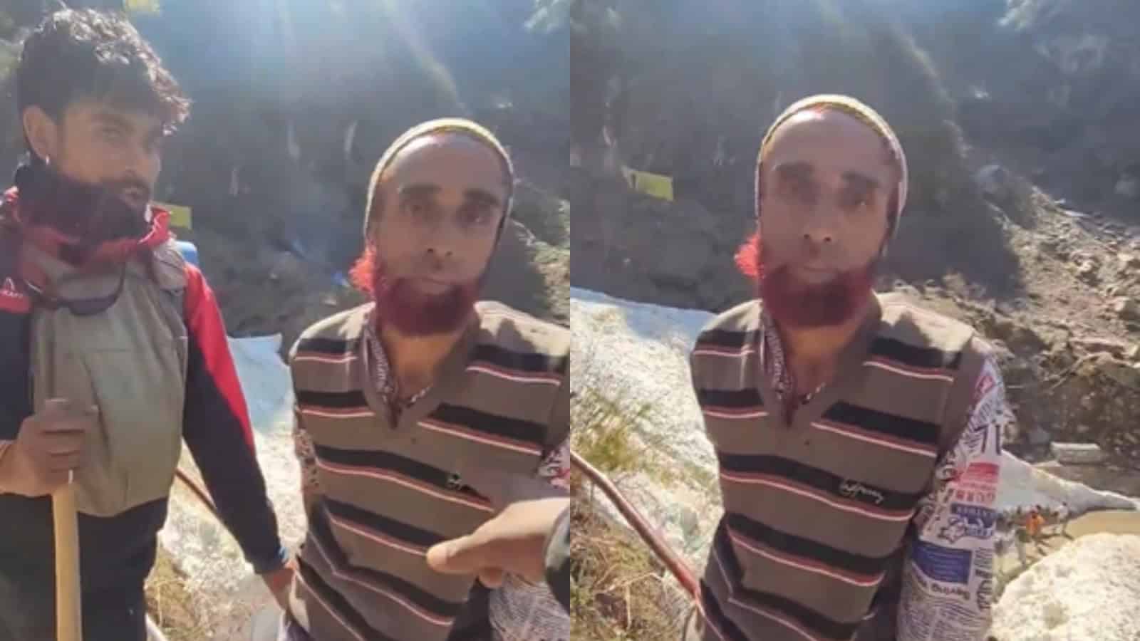 تصویر میں دو نوجوان مرد، پہاڑی علاقے میں، قدرتی مناظر کے ساتھ، آرام دہ اور پرسکون حالت میں۔.