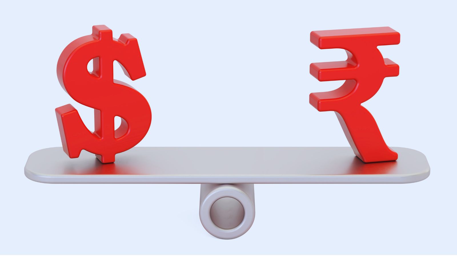 امریکی ڈالر اور بھارتی روپیہ کے درمیان توازن، مالیاتی مارکیٹ کی تصویر.
