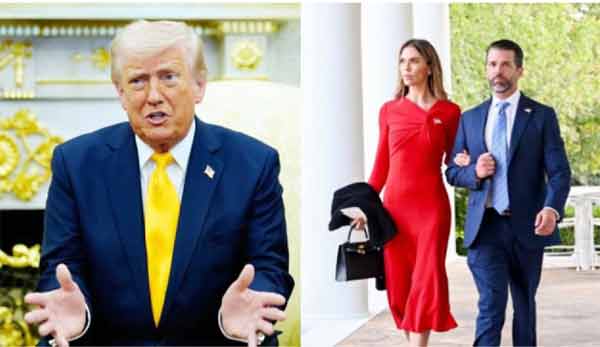 ڈونلڈ ٹرمپ کے ساتھ خاتون اور مرد کی ملاقات.