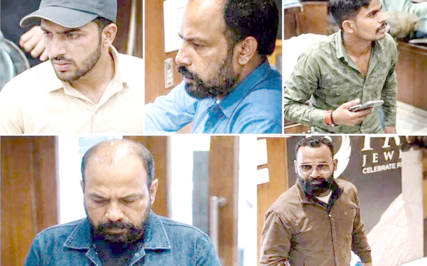 کریمنگر میں ڈکیتی کے دوران فائرنگ اور زیورات لوٹنے والے ملزمان.