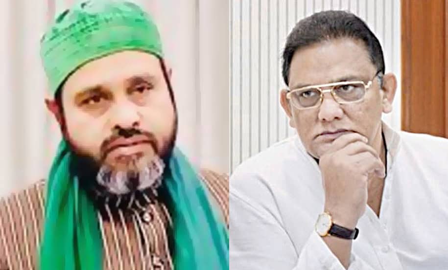 سیاسی رہنماؤں کی تصویر، ایک شخص مسکرا رہا ہے اور دوسرا غور سے دیکھ رہا ہے، سیاسی گفتگو اور خبروں کے.