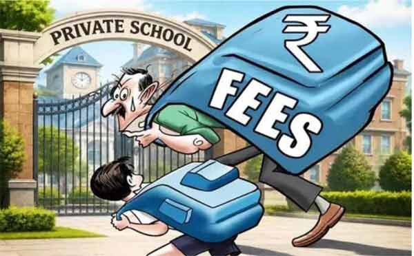 پرائیویٹ اسکول فیس کے لیے ایک مذاق کی تصویر.