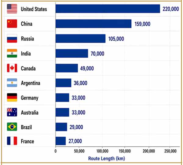 USA سب سے زیادہ راستہ لمبا.