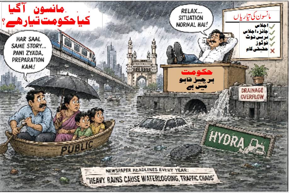 سیلاب اور پانی کے اخراج سے متعلق خبروں کی تصویر.
