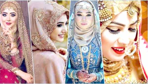 پاکستانی دلہن کے روایتی ملبوسات اور زیورات کی تصاویر.