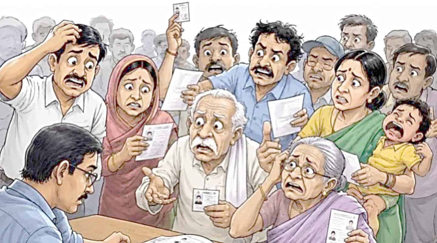 تلنگانہ میں ووٹر لسٹ منسوخی کے خلاف احتجاجی مظاہرہ.