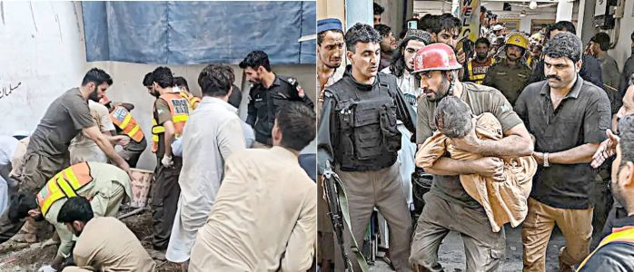 پشاور میں خانگی اسکول کی چھت گرگئی‘ 34 بچے اور ایک ٹیچر جاں بحق