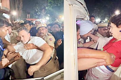 راہول گاندھی و پرینکا گاندھی کی بزور طاقت گرفتاری ‘ پھر رہائی
