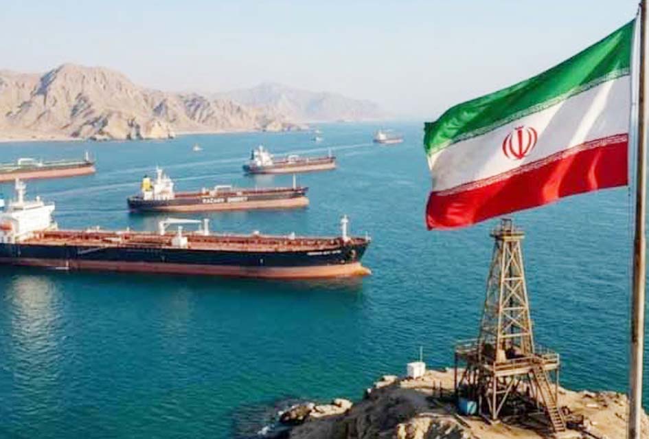 ایرانی تیل پائپ لائن اور جہاز، خلیج فارس میں کشتیوں کے ساتھ.