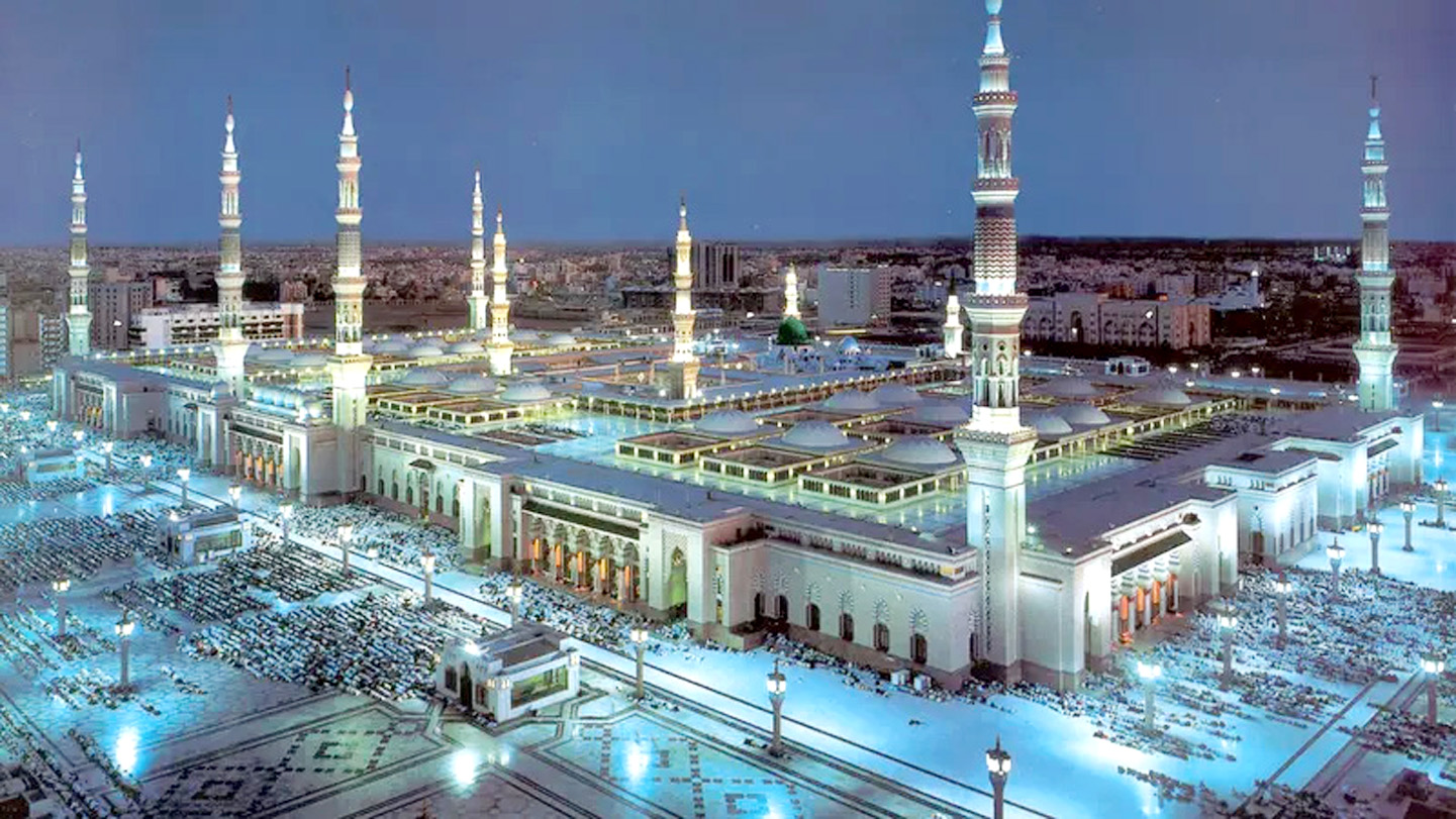 مکہ مکرمہ کا تاریخی مسجد الحرام کا فضائی منظر.